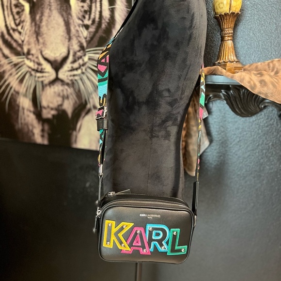 🩷💚NWT- KARL LAGERFELD PARIS MAYBELLE CROSSBODY BAG🩷💚 - Picture 10 of 12